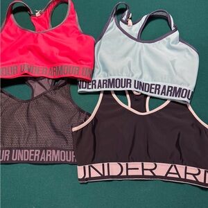 SET OF 4 Under Armour sports bras
